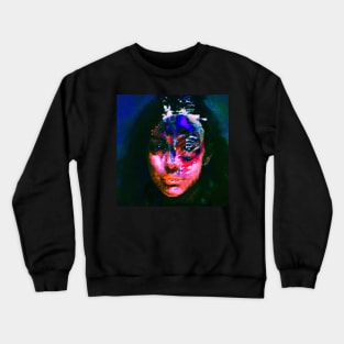 Dirty - Glitch Art Abstract Portrait Crewneck Sweatshirt